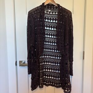 Women’s Free People Open Knit Purple Cardigan